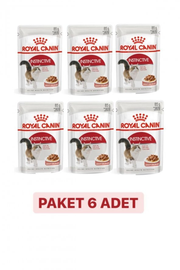 Royal Canin Instinctive Gravy Yaş Kedi Maması 85 Gr X 6 Adet