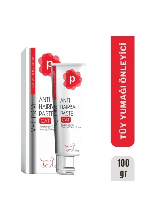 VetPrive Kedi Anti Hairball Malt Paste Kedi Tüy Yumağı Önleyici 100 gr