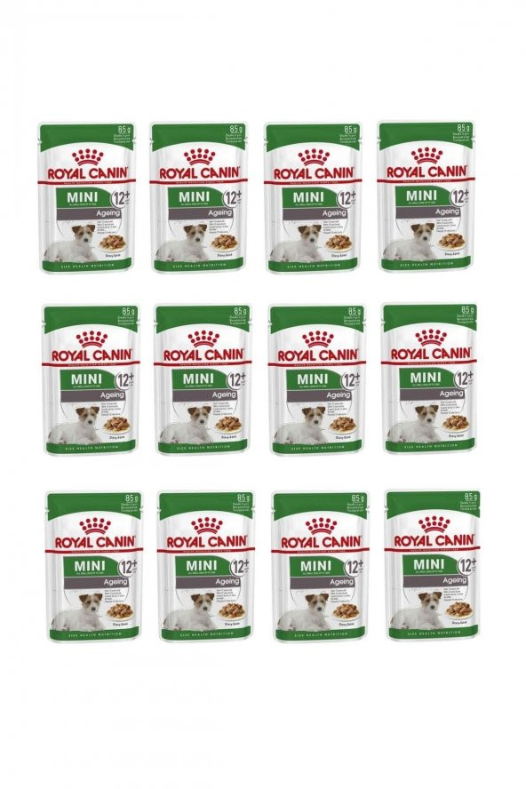 Royal Canin Mini Ageing + 12 Köpek Yaş Mama 85 Gr. X 12 Adet