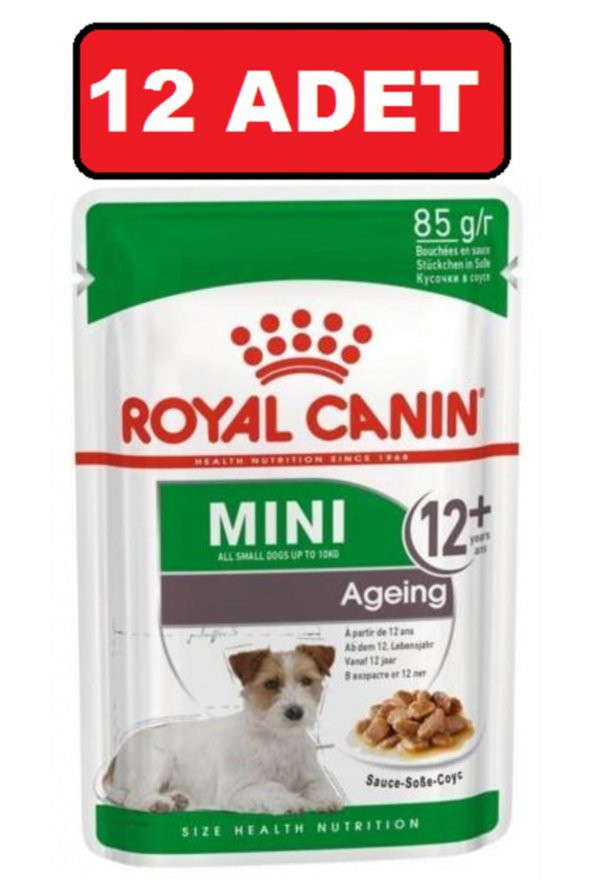 Royal Canin Royal Canın Mini Ageing 12+ Küçük Irk 12 Yaş Üstü Köpek Konserve Yaş Maması 85 Gr 12 Adet