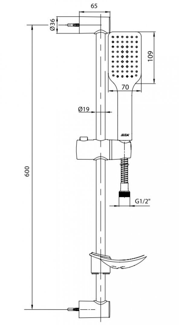 ECA Tiera Banyo Hareketli Sürgülü Duş Seti Üst Takımı Altın Renkli 102846029 - 2