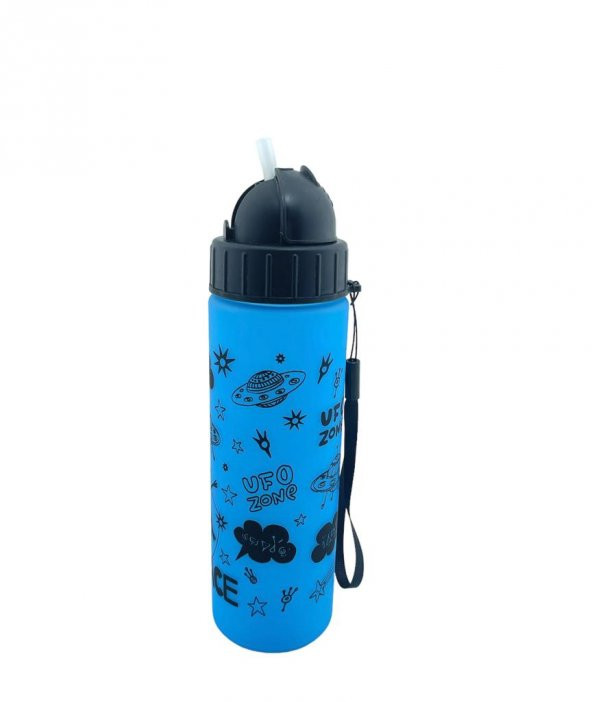 Fixpoint Mavi Ufo Desenli 500 ML Pipetli Matara P-8274 - 2