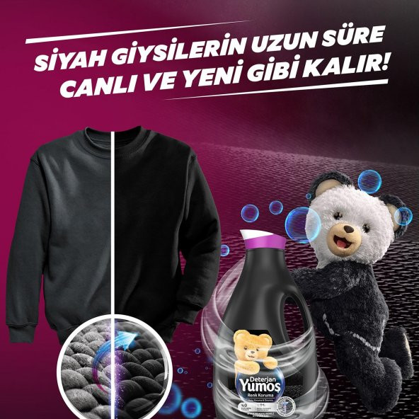 Yumoş Sıvı Deterjan 1690ML Siyah - 3