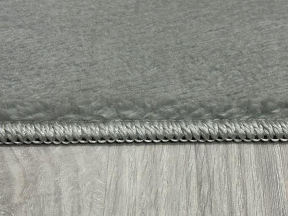 Orkide Home Modern Puffy Örgü Saçaklı  Simirna Peluş Post Halı  GRİ 100 x 200 - 5