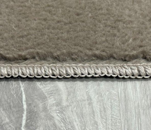 Orkide Home Modern Puffy Örgü Saçaklı  Simirna Peluş Post Halı  Vizon 80 x 250 - 2