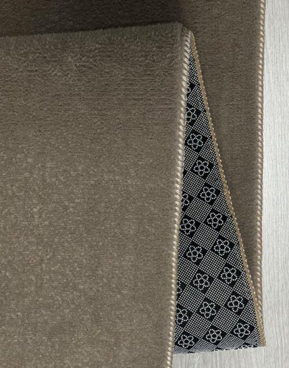 Orkide Home Modern Puffy Örgü Saçaklı  Simirna Peluş Post Halı  Vizon 80 x 250 - 3