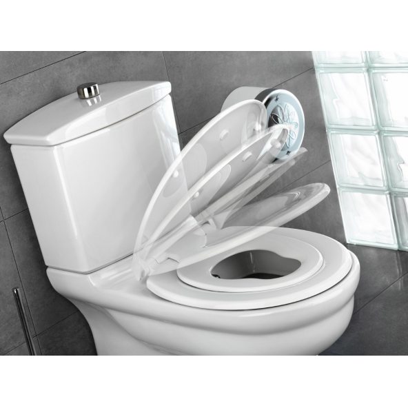 Nkp Family Çocuk Adaptörlü Thermoplast Yavaş Kapanır Klozet Kapağı