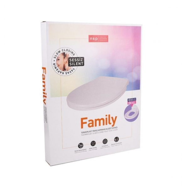 Nkp Family Çocuk Adaptörlü Thermoplast Yavaş Kapanır Klozet Kapağı - 2