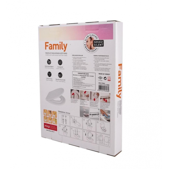 Nkp Family Çocuk Adaptörlü Thermoplast Yavaş Kapanır Klozet Kapağı - 3