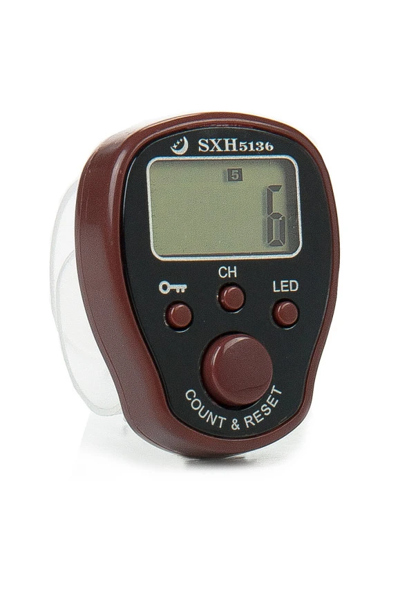 5 Hafızalı Işıklı ve Kilitli Zikirmatik - Kahverengi