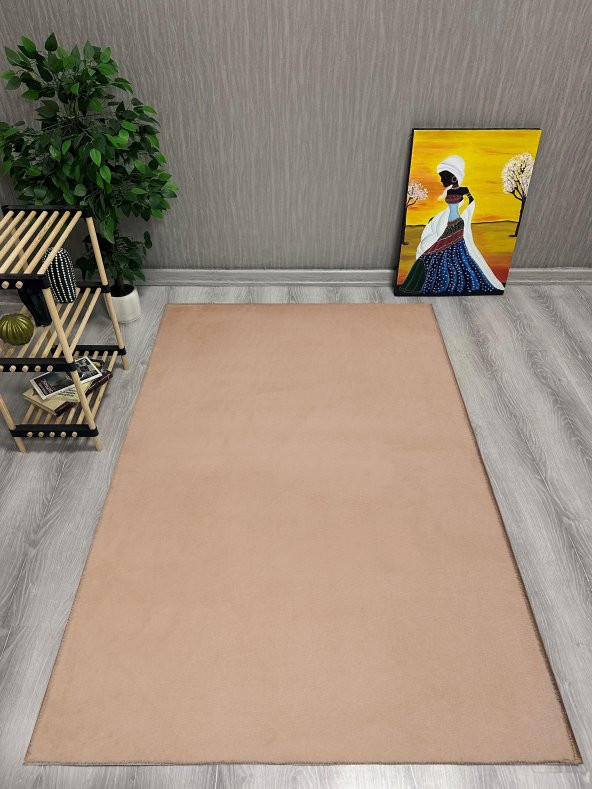 Orkide Home Modern Puffy  Simirna Peluş Post Halı  Bej 80 x 100 - 1