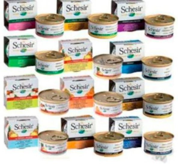 Schesir Karışık Konserve Yetişkin Kedi Maması 24 x 85 G