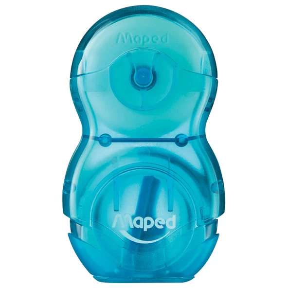 Maped Transparan Hazneli Kalemtraş ve Kapaklı Silgi MAVİ - 2