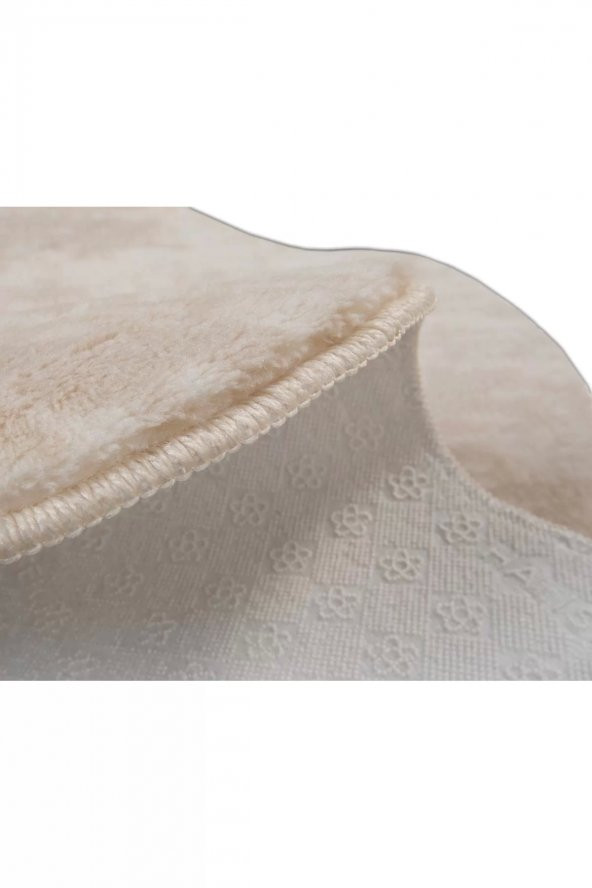 Orkide Home Kaymaz Taban Peluş Sekizgen 1009  KREM 80 x 80 - 3