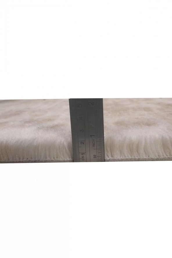 Orkide Home Jel Kaymaz Taban Peluş Krem Vizon Kesme Yolluk 1009 KREM 150 x 230 - 2