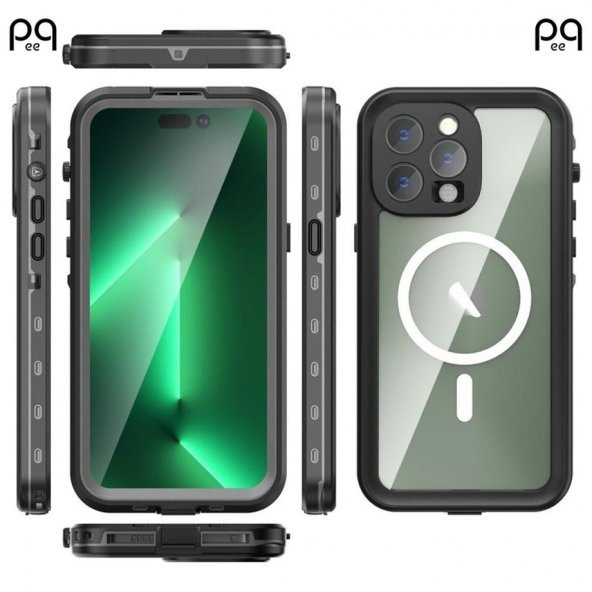 Peeq Apple İphone 14 Pro Max Waterproof Kılıf Red Pepper Magneticsafe Su Geçirmez Kılıf - 3