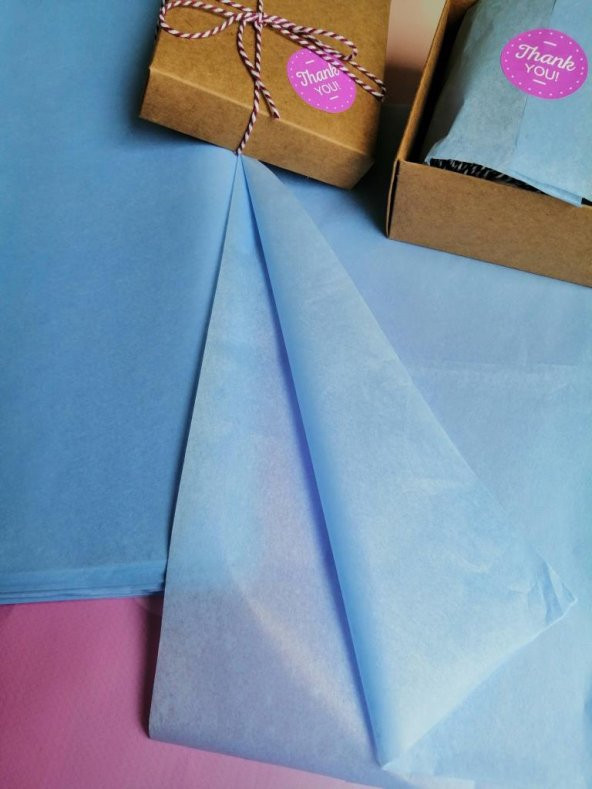 Renkli  Pelur Kağıdı Mavi 50x70 cm 10 adet-PK107