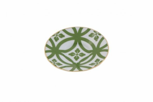 Porland Morocco Desen1 Yeşil Ergonomik Çay Tabağı 12 cm 04A+P021483 - 2