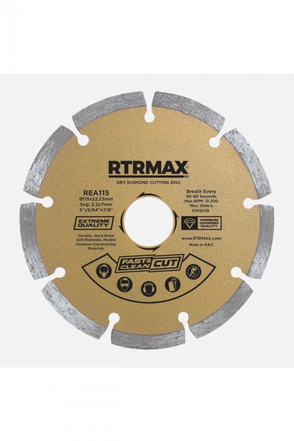 Rtrmax   Rea115 Soketli Elmas Testere 115x22mm