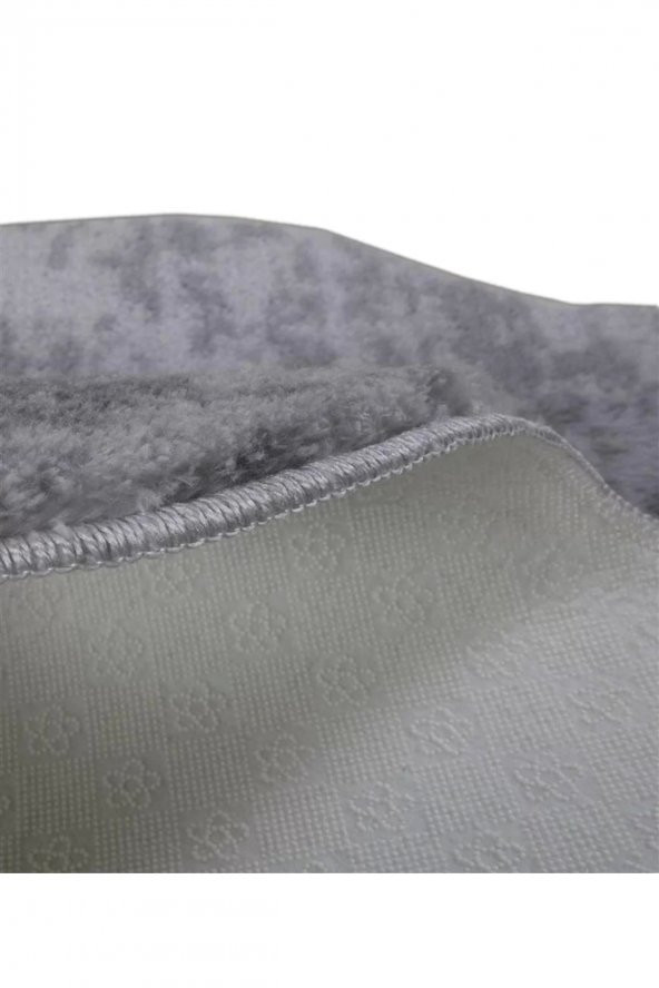 Orkide Home Modern Dekoratif Halı Jel Kaymaz Taban Desenli Gri Halı  GRİ 150 x 300 - 3