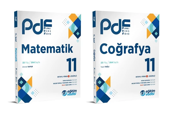 Eğitim Vadisi 2024 11. Sınıf Matematik + Coğrafya Pdf Seti 2 Kitap