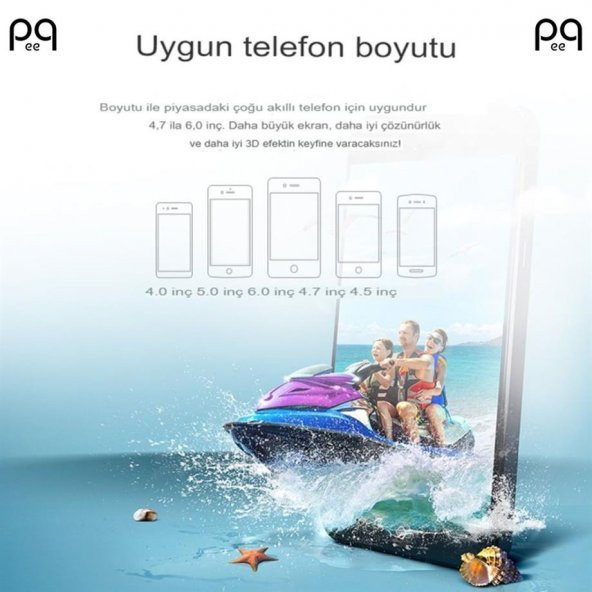 Peeq VR 3D Sanal Gerçeklik Gözlüğü 3.5-6.2 İnç SC-G04E Stereo Kulaklıklı - 3