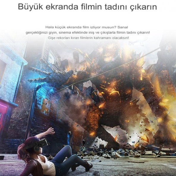 Peeq VR 3D Sanal Gerçeklik Gözlüğü 3.5-6.2 İnç SC-G04E Stereo Kulaklıklı - 8