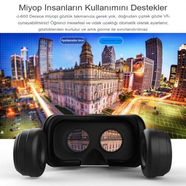 Peeq SC-G04EA 3D Vr Sanal Gerçeklik Gözlüğü Stereo Kulaklıklı - 3