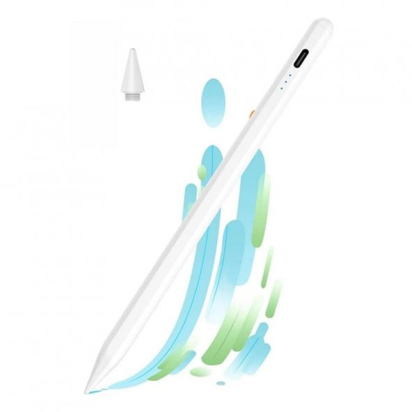 Peeq Apple iPad Pro 11 İnç 4.Nesil Stylus Tablet Kalemi Eğime Duyarlı Avuç İçi Reddeden Şarjlı Kalem
