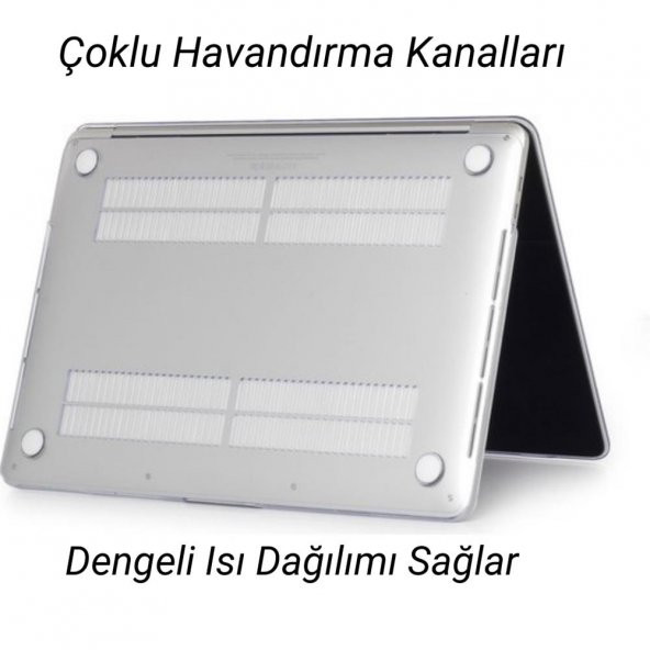 Peeq MacBook Pro 13.3 inç Polikarbon Şeffaf Koruyucu Kılıf A2338 (2020) M1 - 2