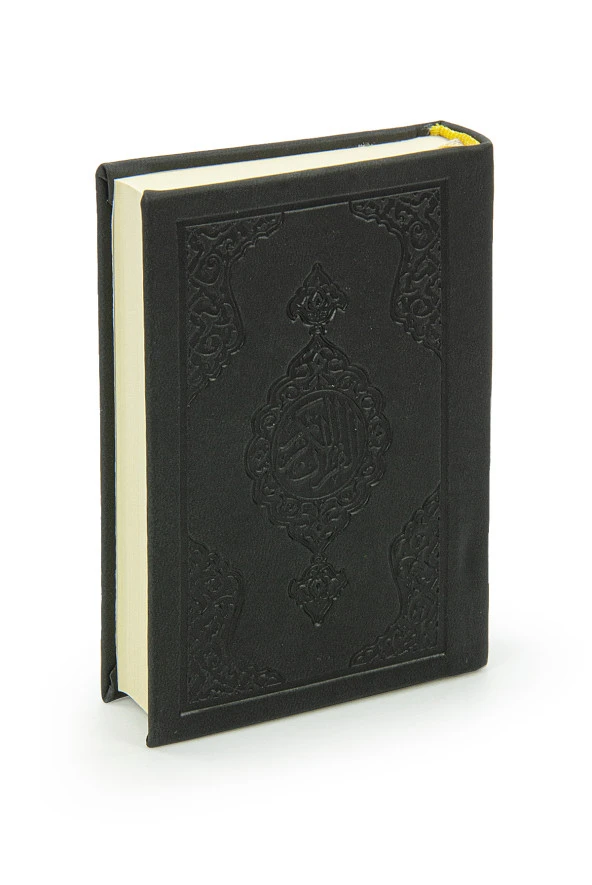 İnci Tesbih ve Zikirmatikli Siyah Medine Hatlı Kuranı Kerim Seti Dini Hediyelik - Resim 4