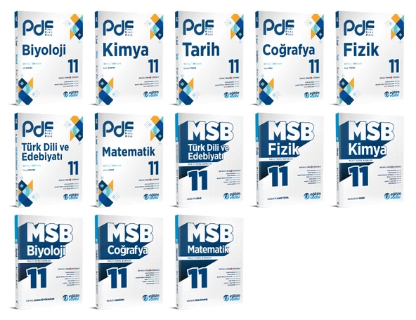 Eğitim Vadisi 2024 11. Sınıf Pdf + Soru Soru Bankası Seti Tam Set 14 Kitap