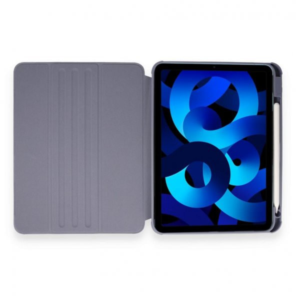 Peeq iPad Air 10.9 inç 10.Nesil 2022 Lüx 360° Dönebilen Standlı Kalemlikli Kılıf - 7