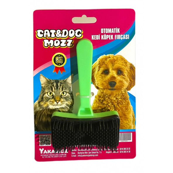 CatMozz Otomatik Tek Tuşla Kolay Temizlenebilen  Kedi Köpek Fırça Tarağı