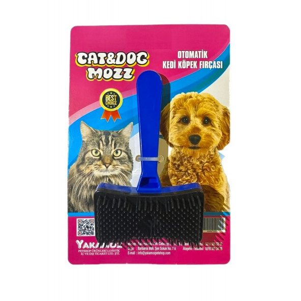 CatMozz Otomatik Tek Tuşla Kolay Temizlenebilen  Kedi Köpek Fırça Tarağı - 2