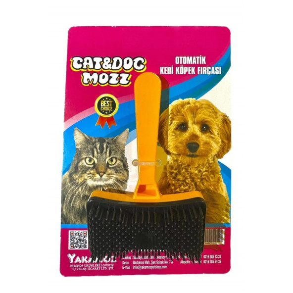 CatMozz Otomatik Tek Tuşla Kolay Temizlenebilen  Kedi Köpek Fırça Tarağı - 3