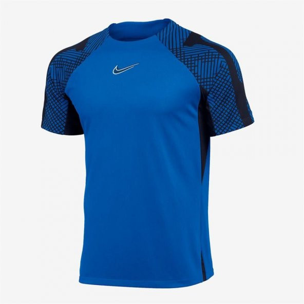 Nike M Nk Df Strk SS Top K DH8698-463 Mavi Erkek Antrenman Tişörtü