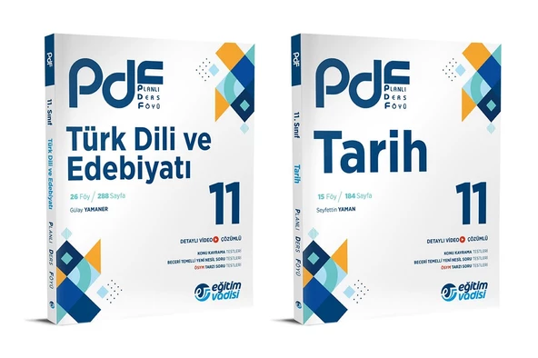 Eğitim Vadisi 2024 11. Sınıf Edebiyat + Coğrafya Pdf Seti 2 Kitap