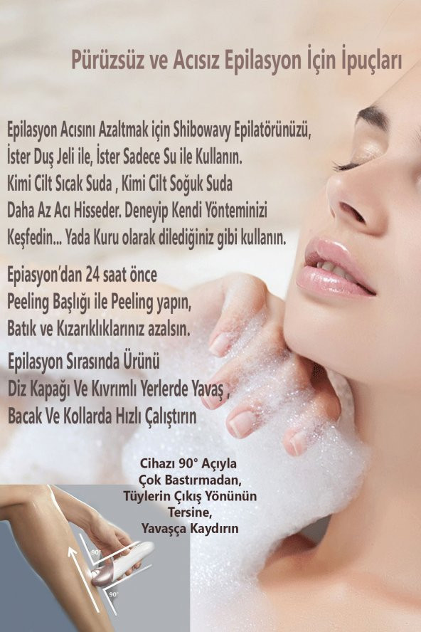 Shibowavy Jolvena Shibowavy 6 Başlıklı Süper Lüx Epilatör / Epilasyon - 4
