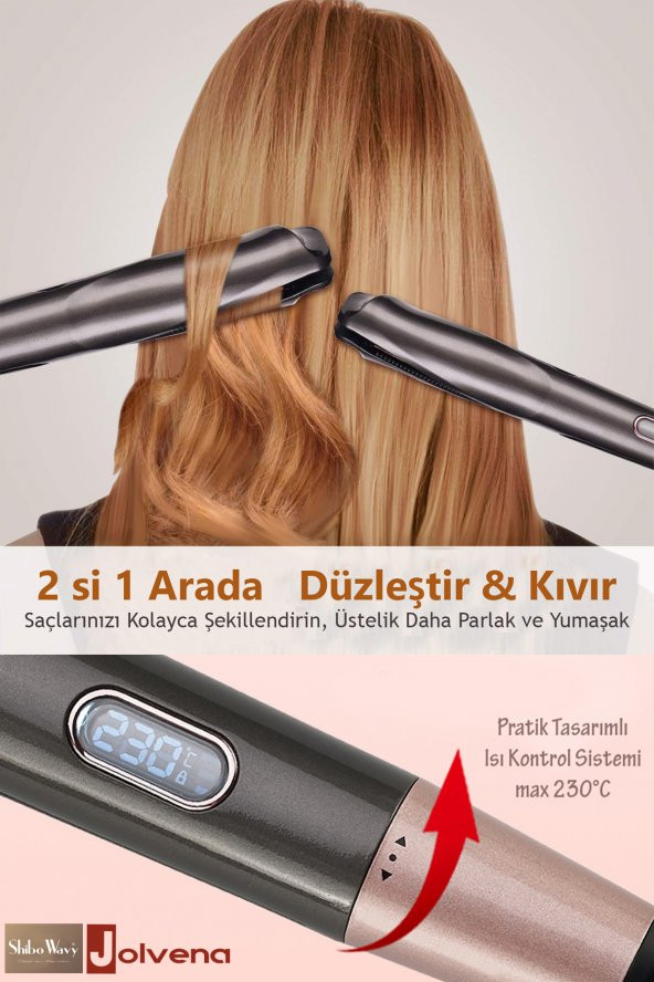 Shibowavy Sihirli Maşa Düzleştirici 2si1 Arada + Jolvena Ultimate Tarak - 6