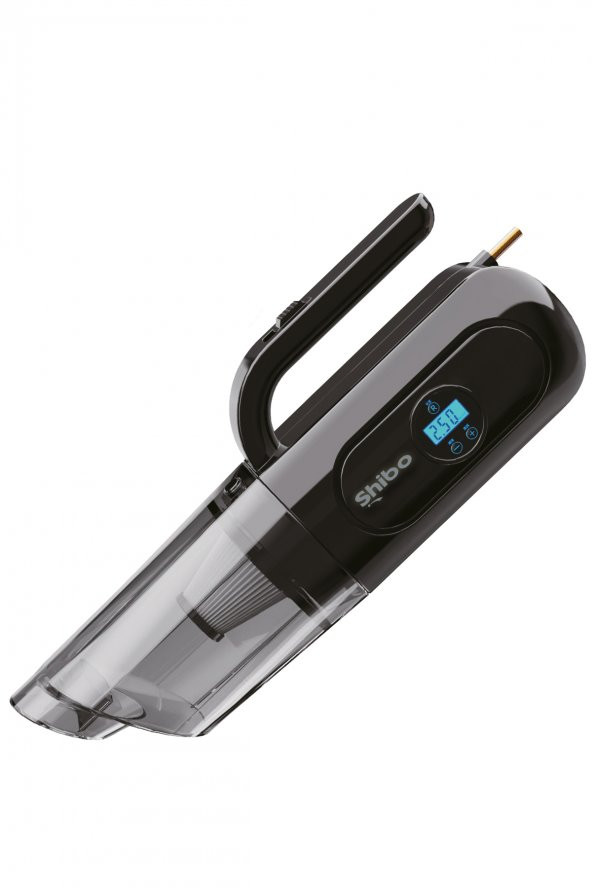 Shibo Şarjlı Kablosuz Araç Lastik Şişirme Pompası Hava Kompresörü Dijital Ekran & Araç içi Süpürge - 7