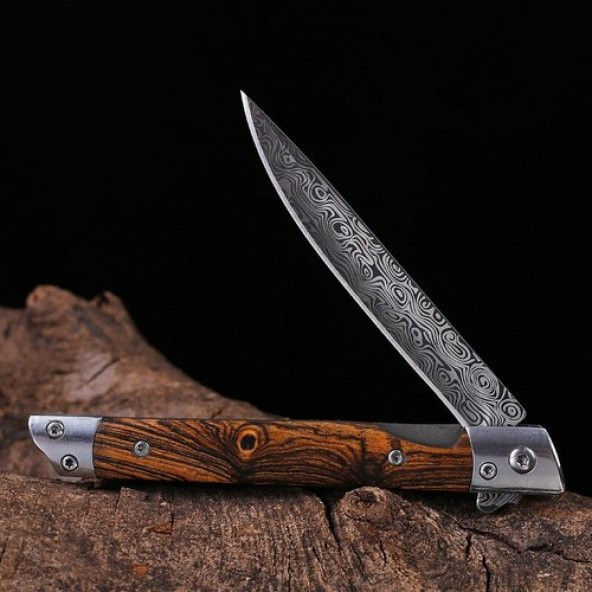 Tekinhediyelik M390 Çakı Şam Işlemeli Damas - 2
