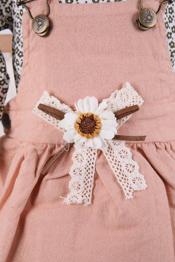 Babyhola Salopet Etek Bluz Kız Bebek Çocuk Takım 830 - 2