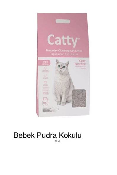 Catty Bebek Pudra Kokulu Bentonit 10 lt Kedi Kumu