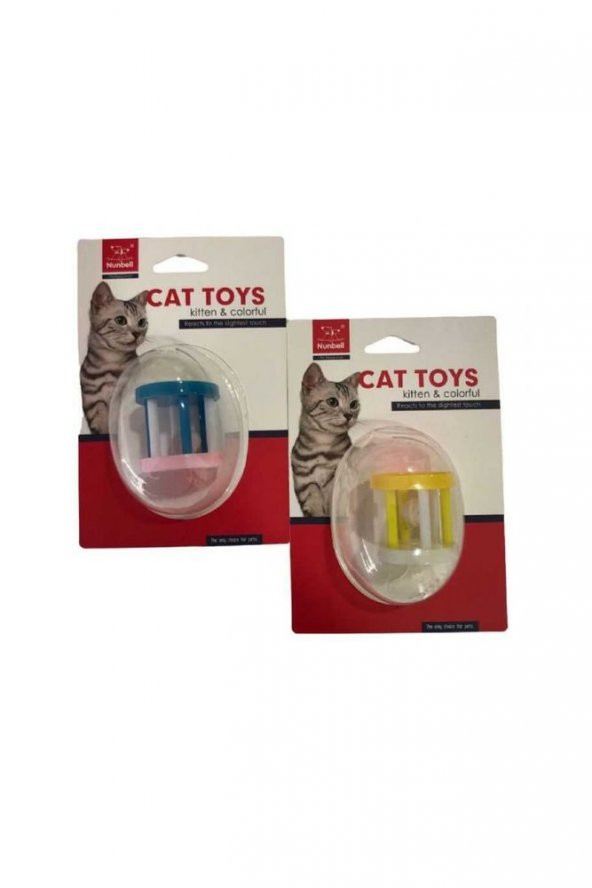 Kedi Oyuncağı Plastik Zilli Silindir 6 Cm
