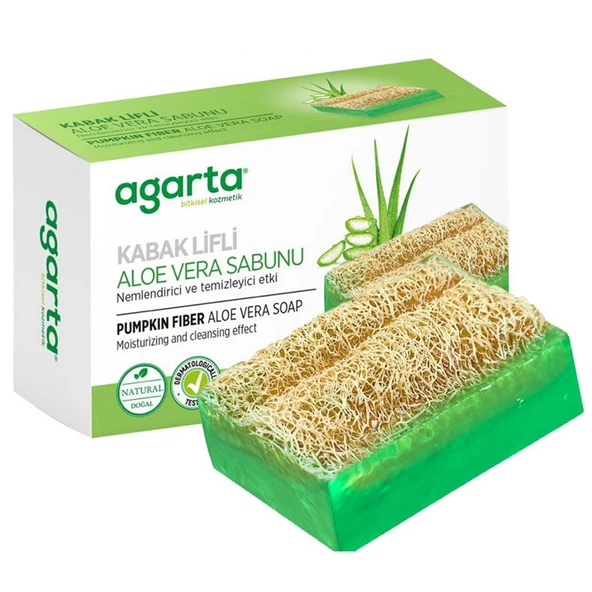 Agarta Doğal Kabak Lifli El Yapımı Aloe Vera Sabunu 125 gr