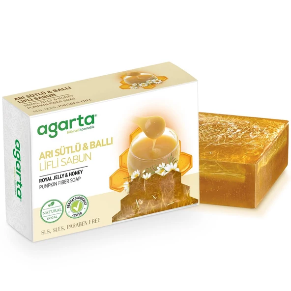 Agarta Doğal Arı Sütlü Ballı Lifli Sabun 150 gr