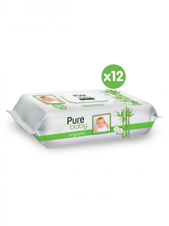 Pure Baby Organik Bambu Özlü Islak Havlu 12x90 (1080 Yaprak) - 2