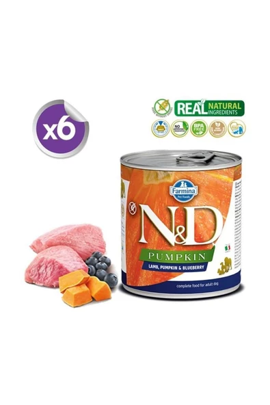 Nd Pumpkin Balkabaklı Kuzulu Köpek Konservesi 285 gr 6 Ad