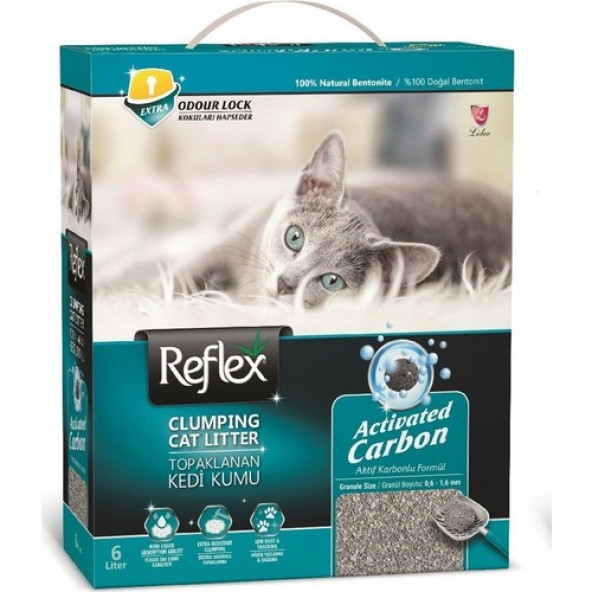 Reflex Aktif Karbonlu Süper Hızlı Topaklanan Kedi Kumu 6 Lt
